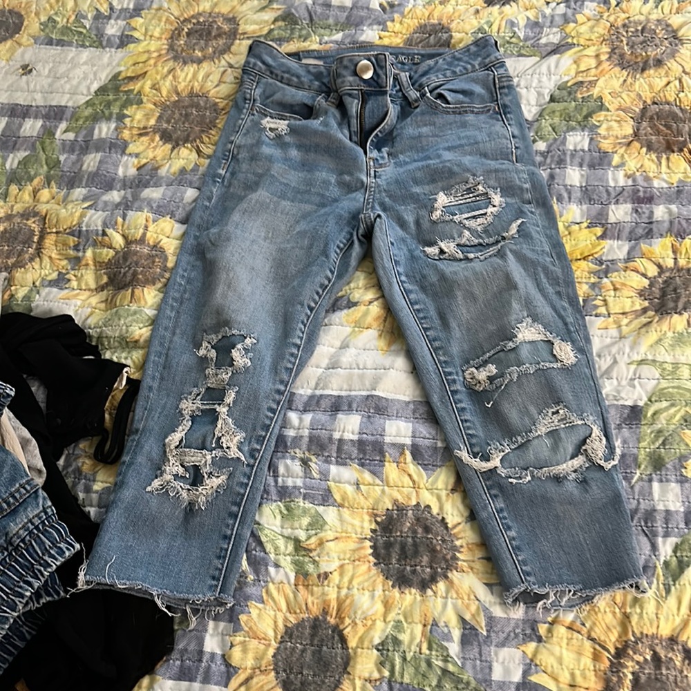 Denim capris